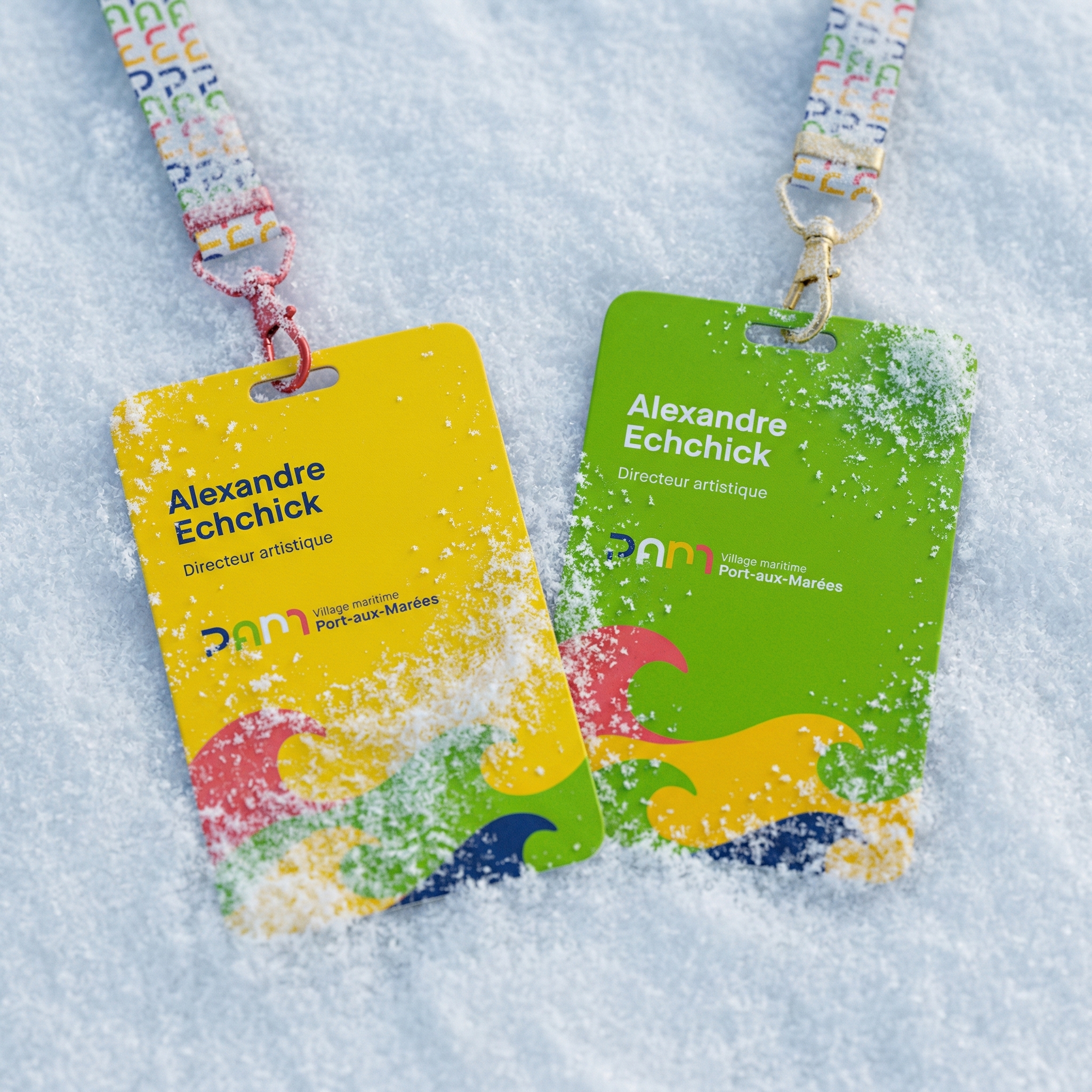 Carte professionnelle port-aux-marées dans la neige
