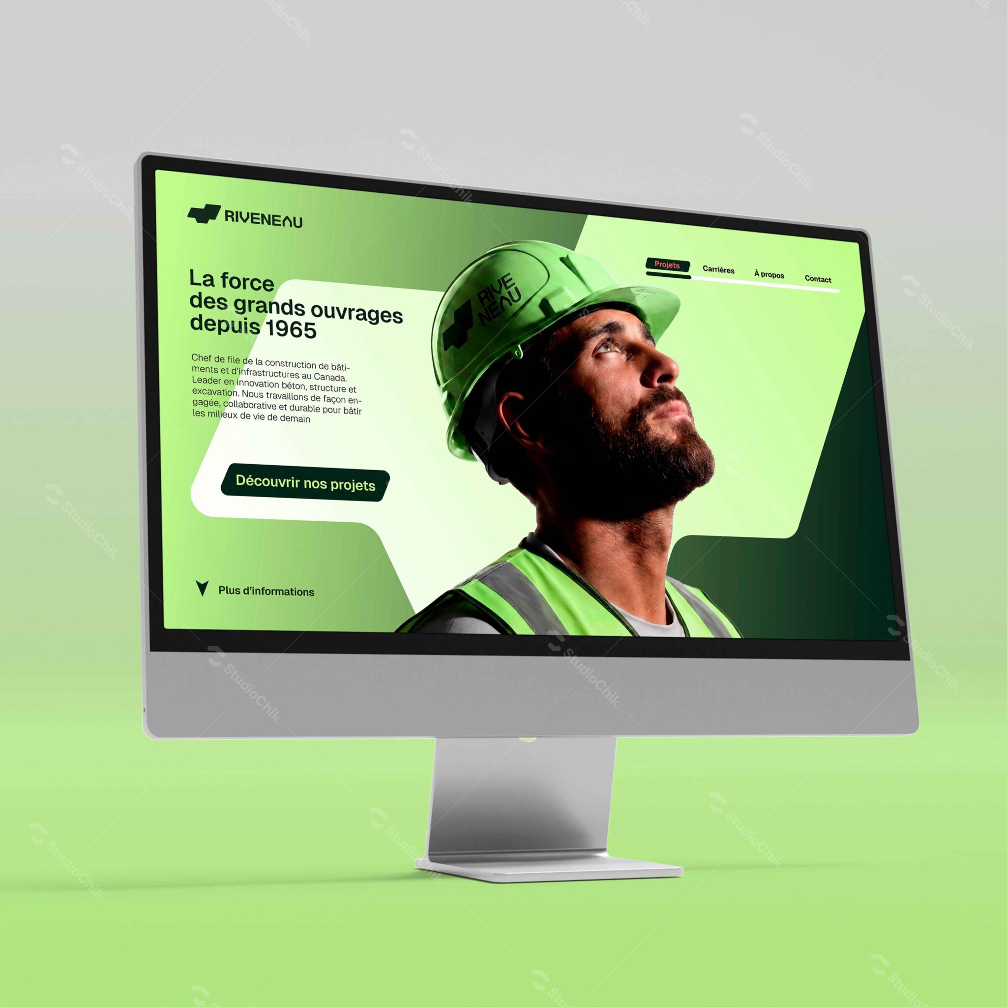 site web riveneau mockup