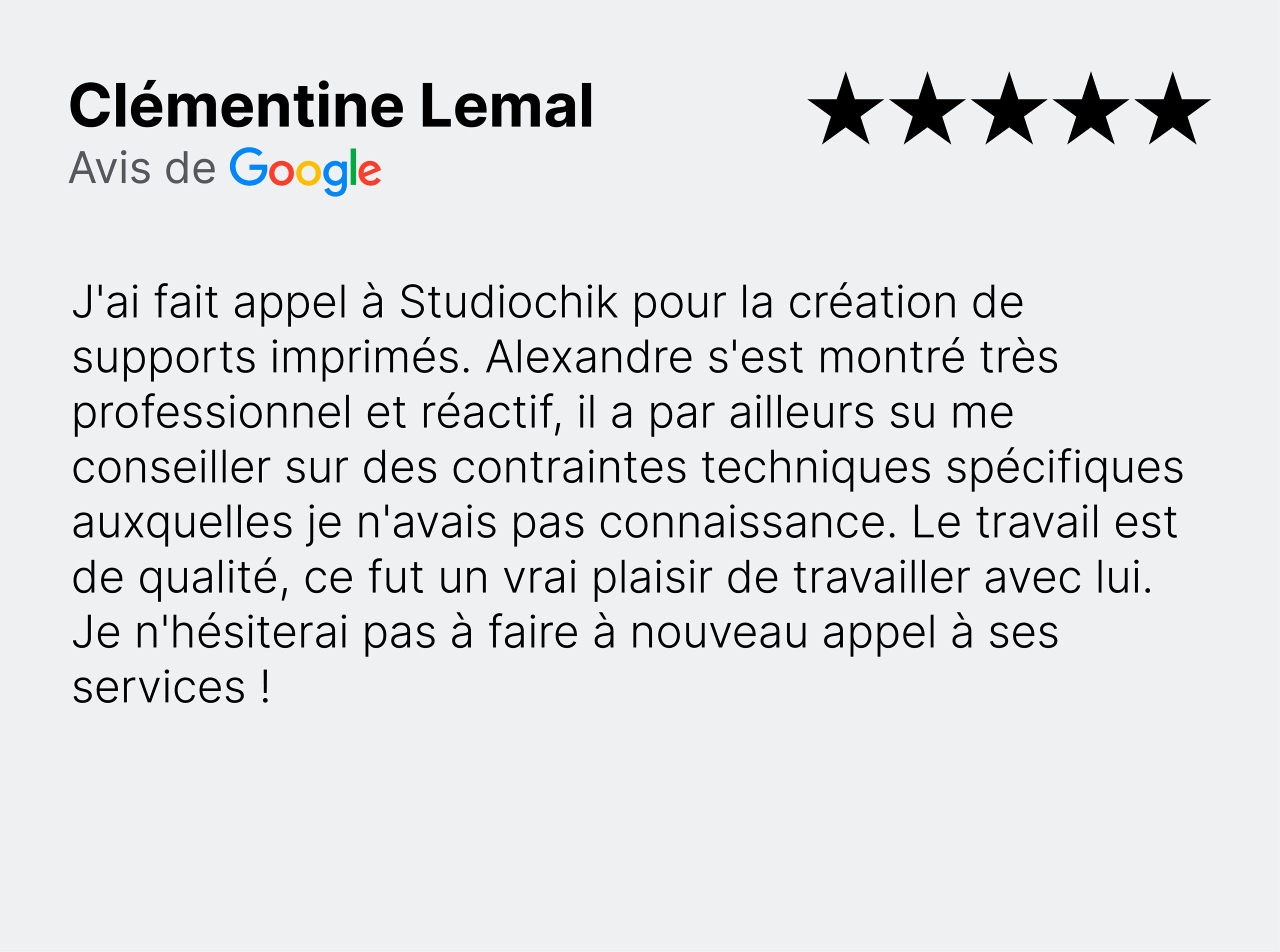 Avis google_Clémentine Lemal